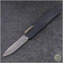 (#HTK-H014-DAM-CF3) Heretic Knives Cleric S/E Damascus w/ Carbon Fiber Cover - Front
