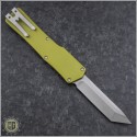 (#HTK-H015-2A-GR) Heretic Knives Cleric OTF Tanto Stonewash w/ Green Handle - Back