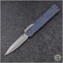 (#HTK-H016-2A-BS) Heretic Knives Cleric D/E Blue Splash Handle - Front