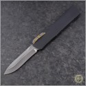 (#HTK-H017-DAM-CF2) Heretic Knives Cleric Recurve Damascus w/ Carbon Fiber Cover - Front