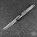 (#HTK-H019-2B) Heretic Knives Cleric II Stonewash Part Serrated T/E - Front