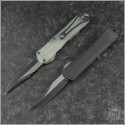 (#HTK-H022B-10A-JADE) Heretic Knives Jade Green Manticore S Bowie Two-Tone Black - Front
