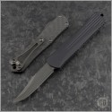(#HTK-H022B-6A-CF) Heretic Knives Manticore S Bowie DLC with Carbon Fiber Backcover - Front