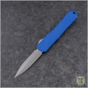 (#HTK-H024-5A-BL) Heretic Knives Blue Manticore-S D/E Battleworn - Front