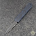 (#HTK-H025-6A-BRKBL) Heretic Knives Breakthrough Blue Manticore-S Recurve DLC Plain - Front