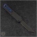 (#HTK-H027-6A-BLUCF) Heretic Knives Manticore-E Blue CF Tanto Black Plain - Back