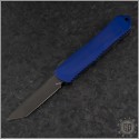 (#HTK-H027-6A-BLUCF) Heretic Knives Manticore-E Blue CF Tanto Black Plain - Front