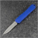 (#HTK-H029-5A-BLU) Heretic Knives Blue Manticore-E Recurve Battleworn - Front