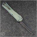 (#HTK-H030B-8A-JADE) Heretic Knives Jade Green Manticore X Bowie Battleworn Black - Back
