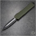 (#HTK-H032F-10A-GRN) Heretic Knives Manticore-X D/E Black Frag handle - Front