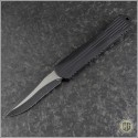 (#HTK-H033-8A) Heretic Knives Manticore-X Recurve Battleworn Black - Front