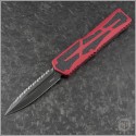 (#HTK-H041-6C-RED) Heretic Knives Red Colossus D/E DLC Full Serrated - Front