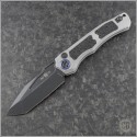 (#HTK-H100-8A-BLZ) Heretic Knives Blizzard White Wraith V4 Tanto Plain - Front