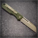 (#HTK-H113-7A-GRN) Heretic Knives OD Green Jinn Auto Bronzed Wharncliffe - Back