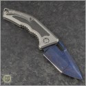 (#HTK-MED-CF1) Heretic Knives Custom Medusa Carbon Fiber Inlay Blued Damascus Recurve - Back