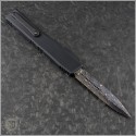 (#HTK-NYX-C-02) Heretic Knives NYX Hefted Aluminum D/E Blued Damascus - Back