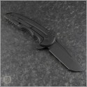 (#JH-Husky-CFBK) Jake Hoback Knives CF Husky Black Plain - Back