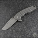 (#JH-Husky-GRY2) Jake Hoback Knives Gray Husky Black Plain - Front