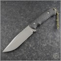 (#KD-Cayman-01) KD Knives Cayman Hand Rubbed Satin Carbon Fiber Handle - Front