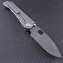(#MKT-187DP-001) Medford Knife & Tool 187DP Drop Point - Black G10 - Gray PVD Blade - Back