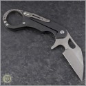 (#MKT-BURUNG-001) Medford Knife & Tool - Burung - Black PVD Ti Handle with Plain Tumbled Blade - Back