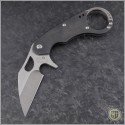 (#MKT-BURUNG-001) Medford Knife & Tool - Burung - Black PVD Ti Handle with Plain Tumbled Blade - Front