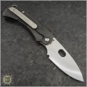 (#MKT-COLOG-BK) Medford Knife & Tool - The Colonial G/T - Tumbled Plain Blade, Black G10 and Ti Handle - Back