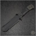 (#MKT-EOD-001) Medford Knife & Tool USMC EOD Black Handle - Black Blade - Front