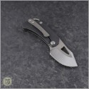 (#MKT-ERIS-002) Medford Knife & Tool Eris Black PVD Ti Handle with Tubmled Plain Blade - Back