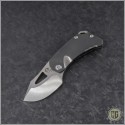 (#MKT-ERIS-002) Medford Knife & Tool Eris Black PVD Ti Handle with Tubmled Plain Blade - Front