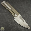 (#MKT-GEN-BR) Medford Knife & Tool General Satin Standard Plain with Bronze Ti Handles - Back