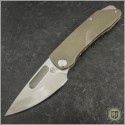 (#MKT-GEN-BR) Medford Knife & Tool General Satin Standard Plain with Bronze Ti Handles - Front