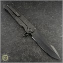 (#MKT-GIGA-BK) Medford Knife & Tool Gigantes - PVD Ti Handle, PVD Plain Blade - Blackout - Back