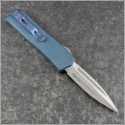 (#MKT-MERC1-002) Medford Knife & Tool Blue Merc-1 OTF D/E Blade Tumbled - Back