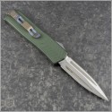 (#MKT-MERC1-004) Medford Knife & Tool OD Green Merc-1 OTF D/E Blade Tumbled - Back