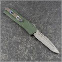 (#MKT-MERC1-005) Medford Knife & Tool OD Green Merc-1 OTF T/E Blade Tumbled - Back