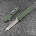 (#MKT-MERC1-005) Medford Knife & Tool OD Green Merc-1 OTF T/E Blade Tumbled - Front
