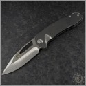 (#MKT-ONBELAY-002) Medford Knife & Tool - On Belay Black PVD Ti Handle with Tumbled Plain Blade - Front