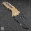 (#MKT-PRAP-CO) Medford Knife & Tool Praetorian P - Tanto Black PVD Blade, Full G-10 Coyote Handle - Back