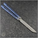 (#MKT-VICE-006) Medford Knife & Tool Bllue Viceroy Drop Point Balisong - Back
