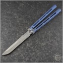 (#MKT-VICE-006) Medford Knife & Tool Bllue Viceroy Drop Point Balisong - Front