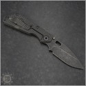 (#MSK-SNG-003) Strider Knives SNG Black Stonewash Blade Milled Aluminum Handle Flamed Ti - Back