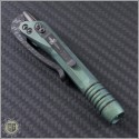 (#MTC-0068) Microtech Custom Siphon II Pen Antique Green CF Lever - Back