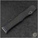 (#MTC-0305) Marfione Custom CF Halo VI Hellhound Tanto Mirror Polish w/ Blue Ti Hardware - Additional View