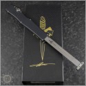 (#MTC-0363) Microtech Knives Marfione Custom Halo V T/E Mirror Polish w/ Abalone Inlays - Additional View