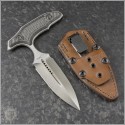 (#MTC-0386) Microtech Knives Custom Hypnotic Stonewash Push Dagger CF Handle - Back