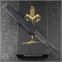 (#MTC-0393) Marfione Custom Halo V Nightmare Grind Damascus w/ Hardcoat Handle - Back