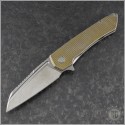 (#MWS-MOJ-843) MachineWise Mojave Sheepsfoot Stonewash Distressed Bronze Grenade Pattern Handle - Front