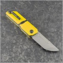 (#MXA-MM29-1-A) Maxace Capsule Liner Lock Yellow and Black Bead Blast Plain - Back