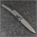 (#OES-F22-BMBK) J. Oeser Knives F22 Kickstop Black Micarta Black Hardware - Back